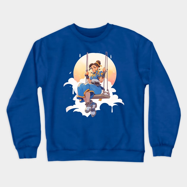 chun li Crewneck Sweatshirt by lets find pirate